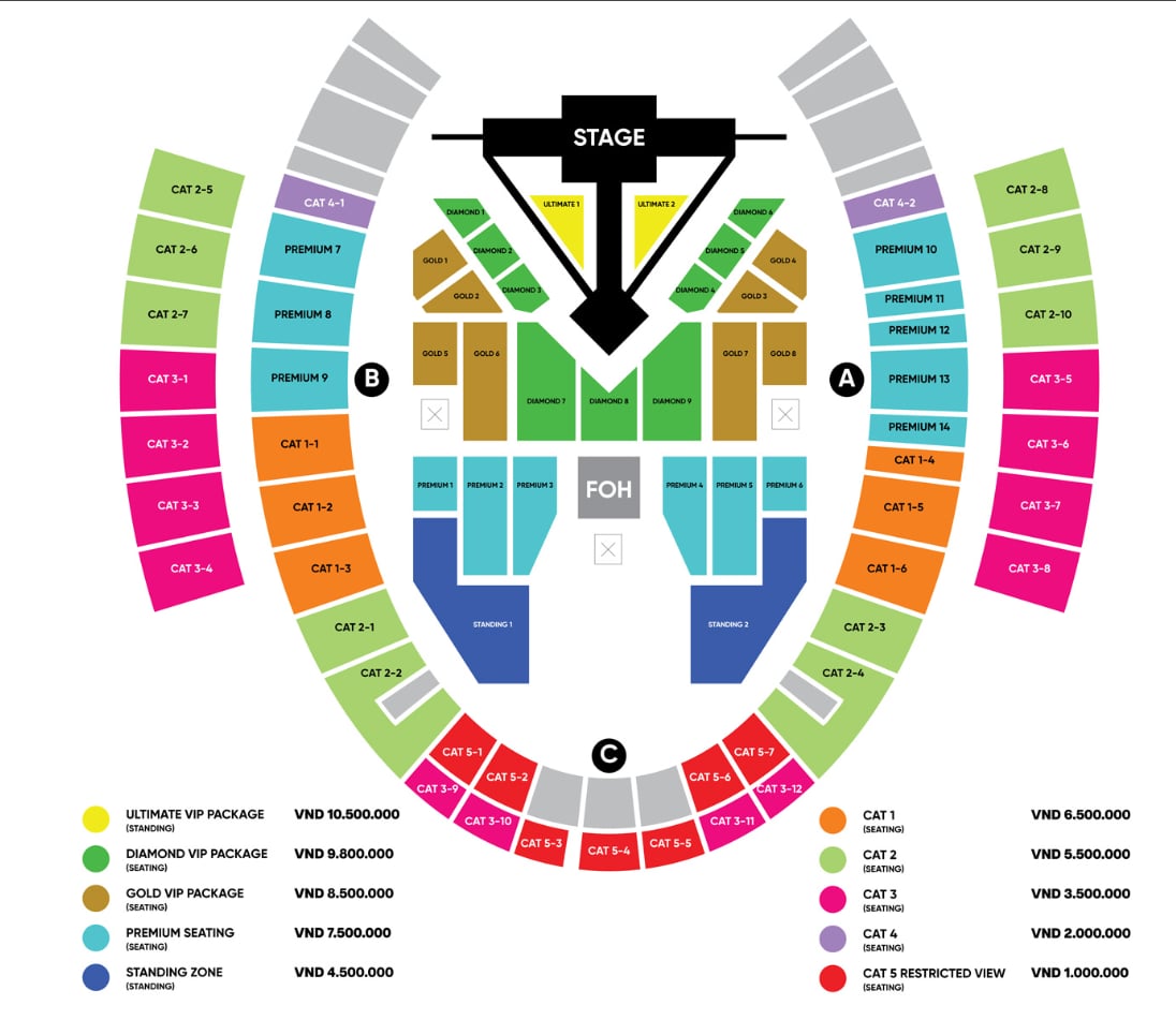 BIGBANG 2026-2027 WORLD TOUR < XX : COSMOS > IN HANOI - sơ đồ sự kiện 1